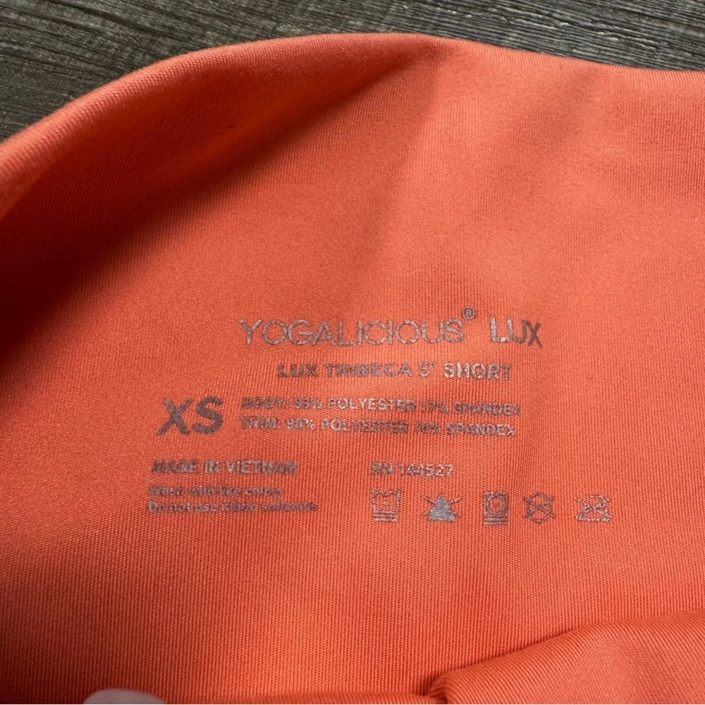 Yogalicious Lux Salmon Color Biker Shorts Size XS